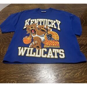 Vintage UK Kentucky Wildcats 1996 NCAA Champions Cropped Velva Sheen XL